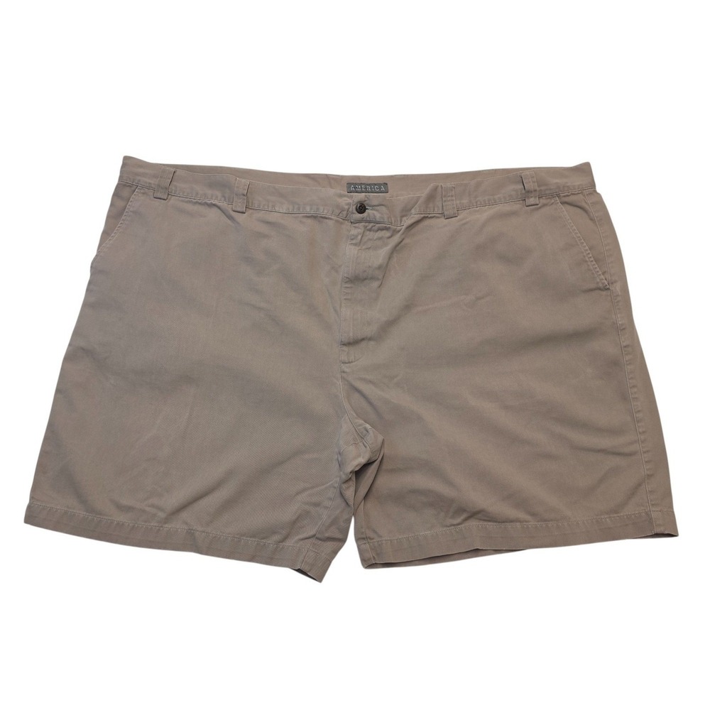 6X Big & Tall Chino Shorts Khaki Cotton 56" Waist Preppy Utility Gorpcore Casual